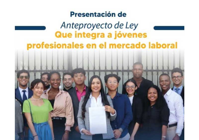 Anteproyecto de ley que integra jóvenes profesionales en el mercado laboral.